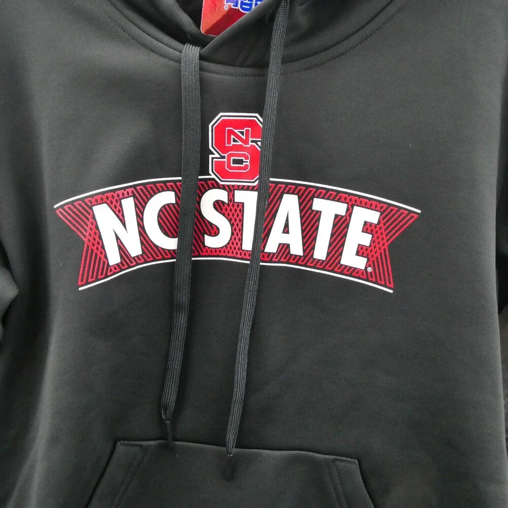 NC State Wolfpack Hoodie Womens‎ Small Black Pullover Adidas Sweatshirt Top New